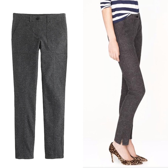 J Crew Herringbone Tweed Skinny Cargo 